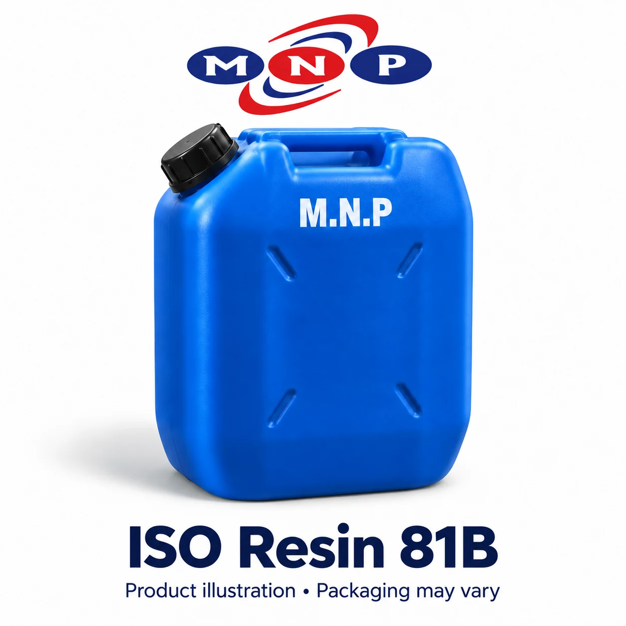 MNP ISO Resin 81B — AI-generated product illustration based on MNP container references; actual packaging may vary.